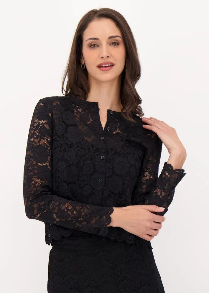 Gabby Isabella - Spandex Lace Cardigan