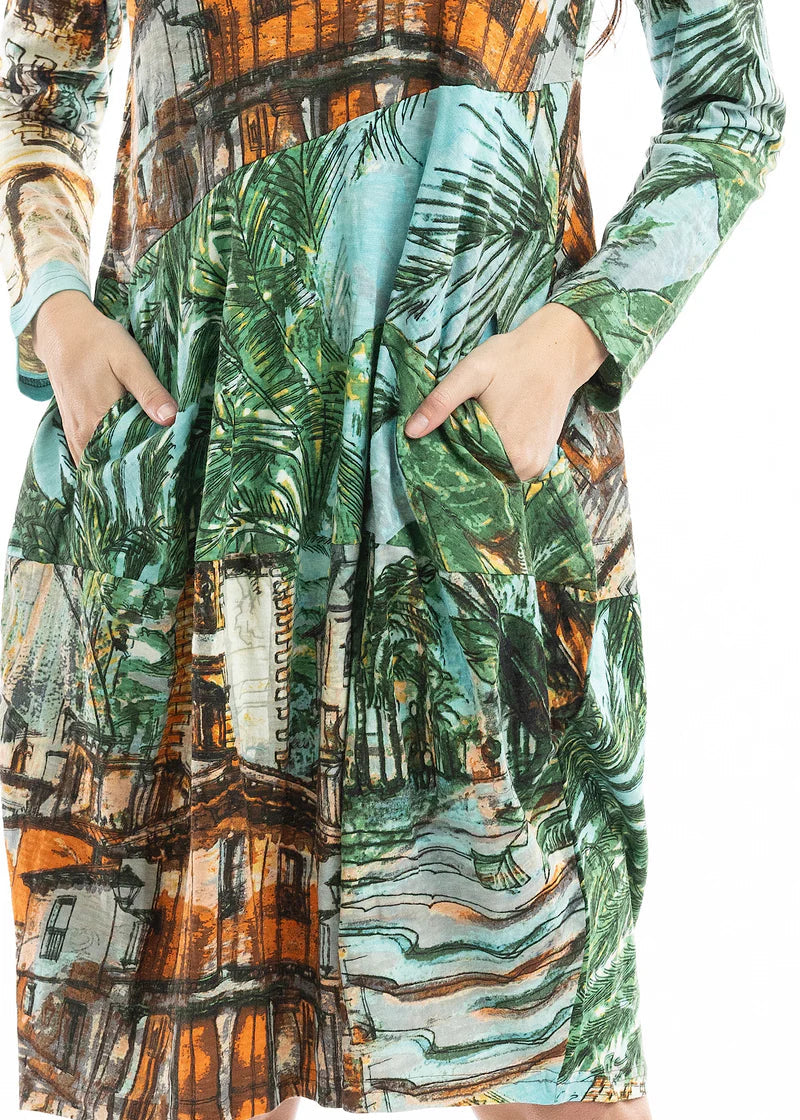 Orientique - Printed Cotton Bubble Dress