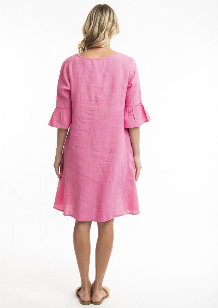 Orientique - A-Line Linen Dress
