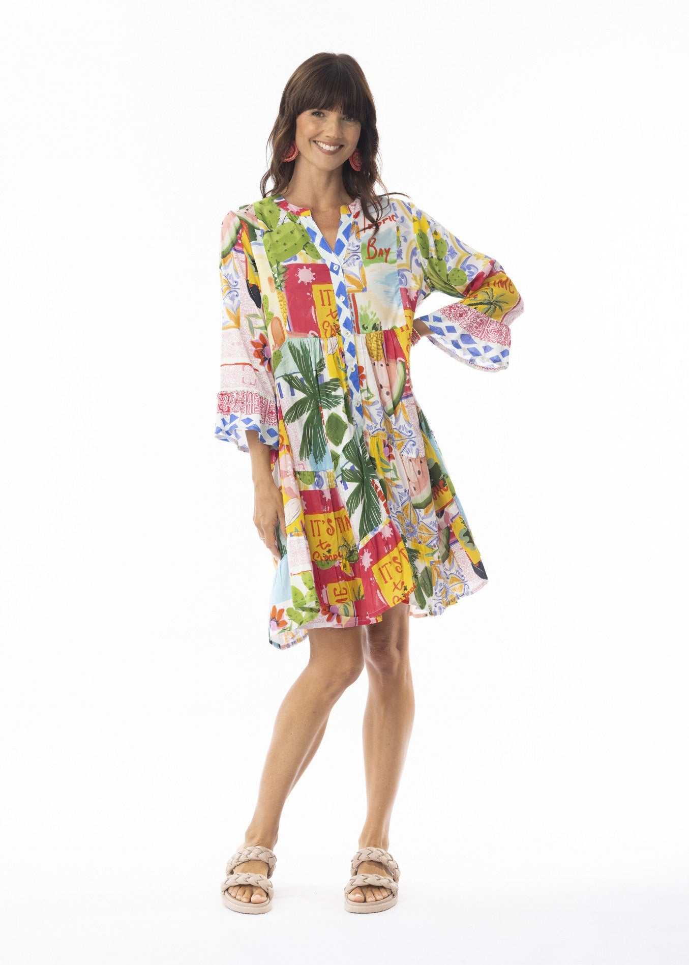 Escape by Orientique  - Erica 3/4 sleeve Dress