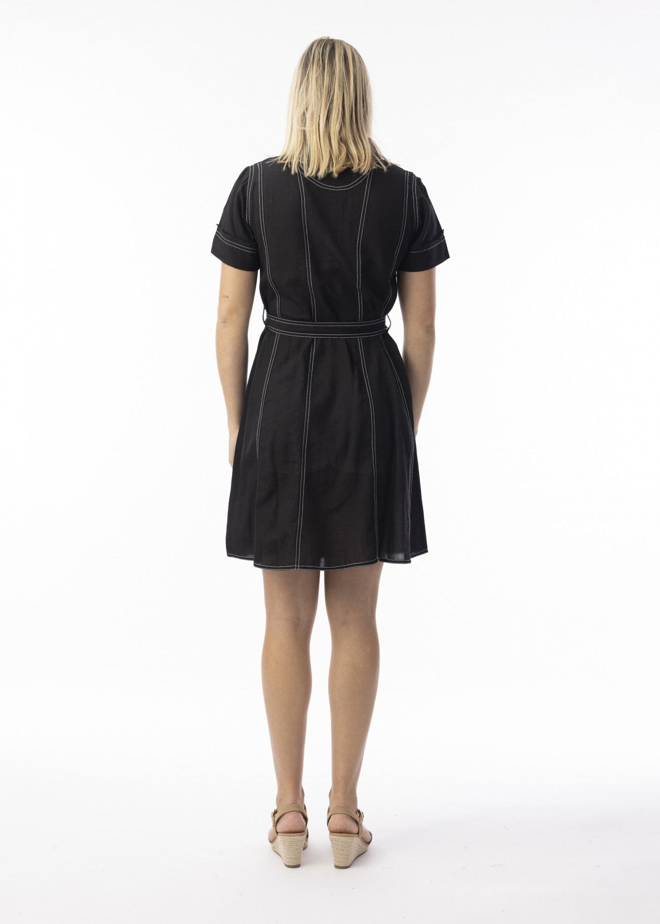 Orientique - Linen Essentials Dress Collar Buttonthrough