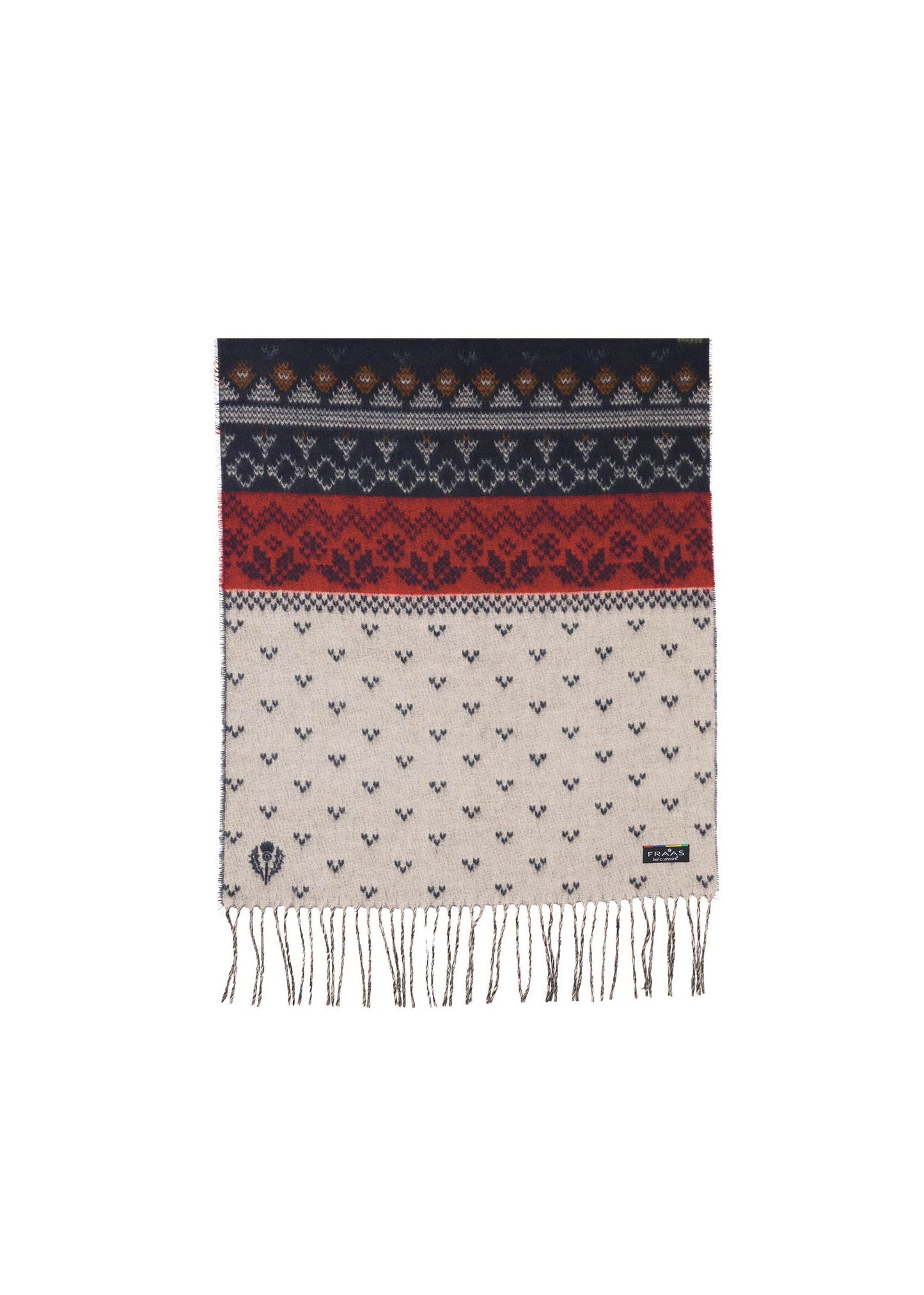 V Fraas - Cashmink-Scarf With a Mix of Wintery Patterns