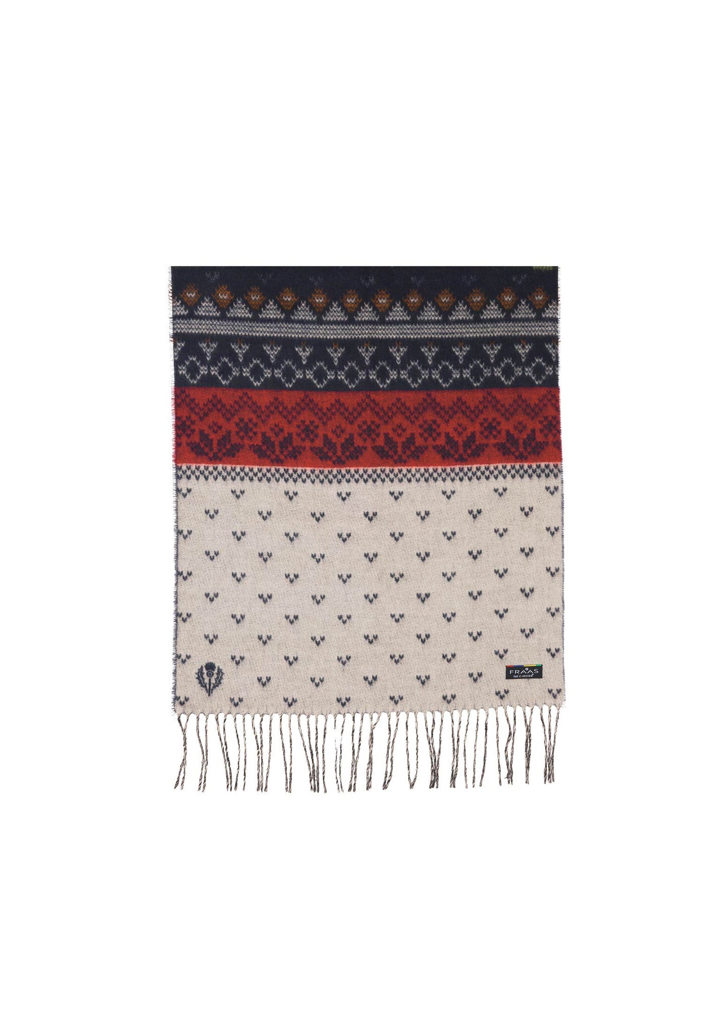 V Fraas - Cashmink-Scarf With a Mix of Wintery Patterns