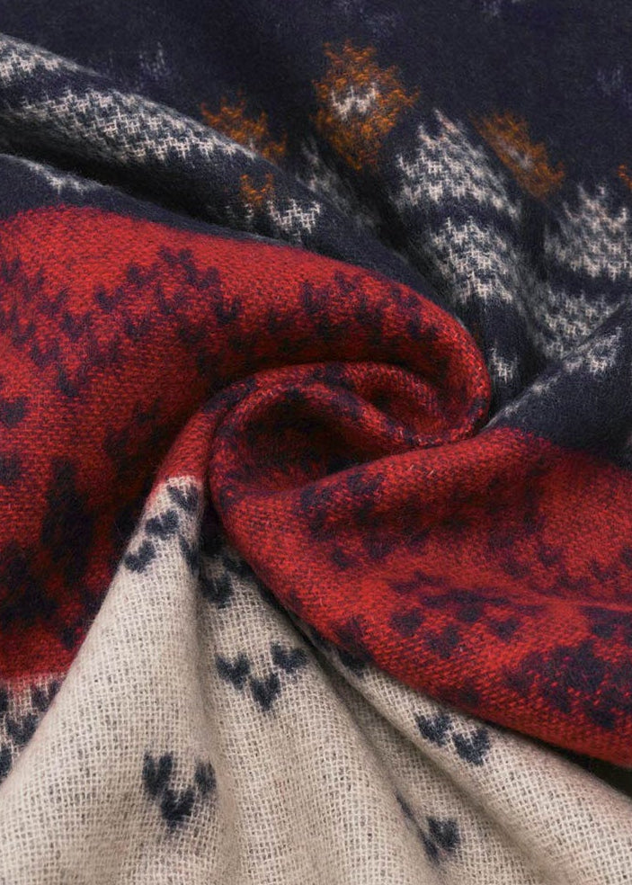 V Fraas - Cashmink-Scarf With a Mix of Wintery Patterns