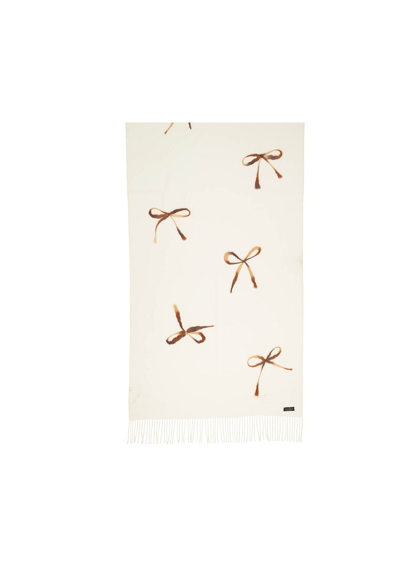 V Fraas - Cashmink Stole With Embroidered Bows