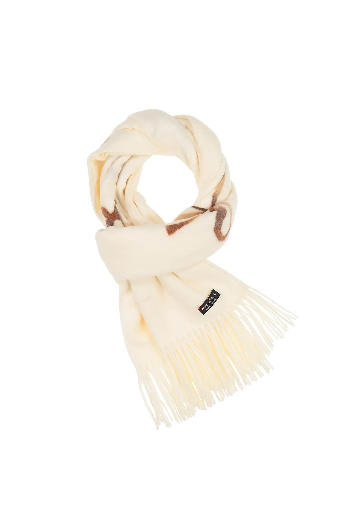 V Fraas - Cashmink Stole With Embroidered Bows