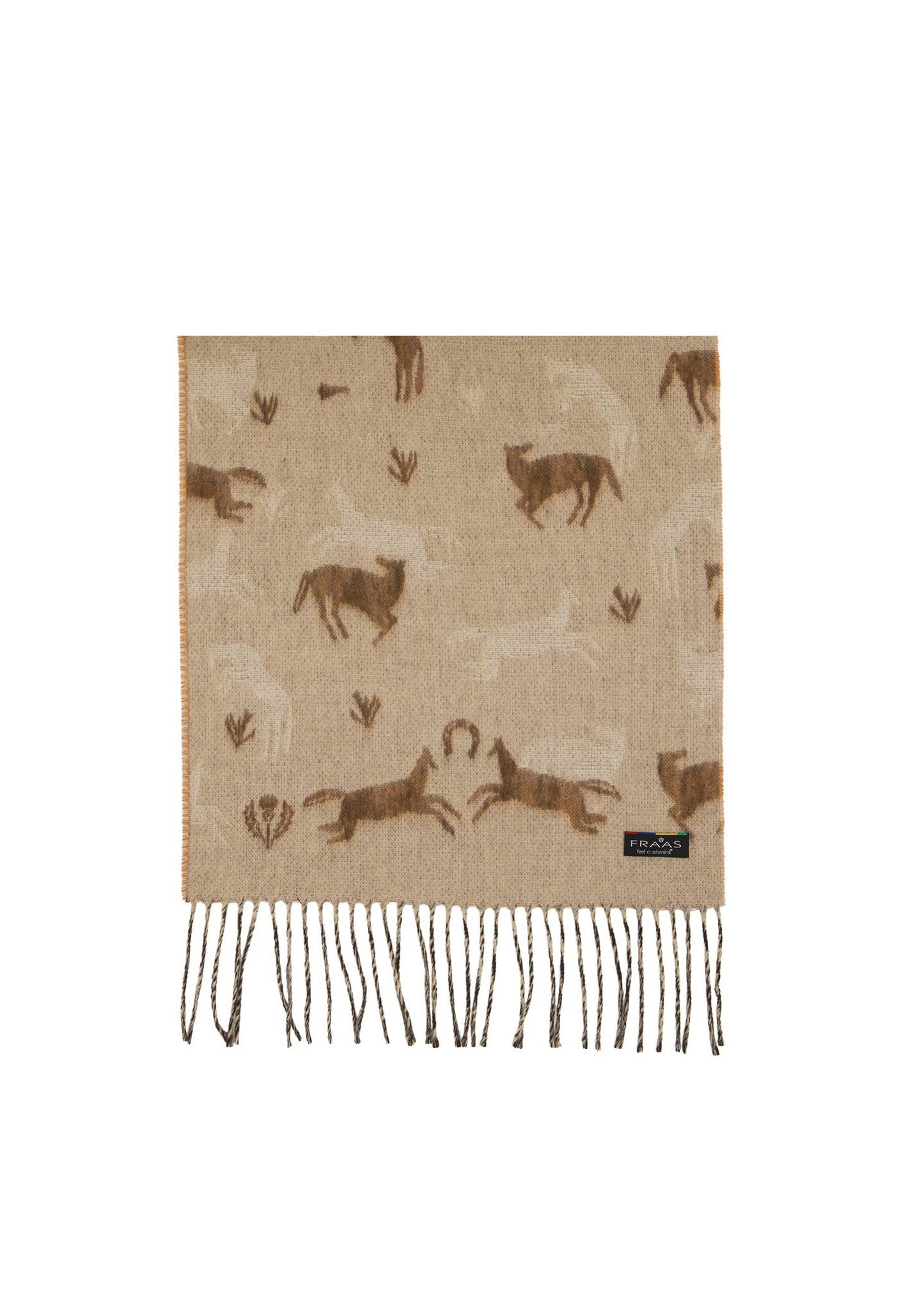 V Fraas - Cashmink-Scarf With a Horse Design