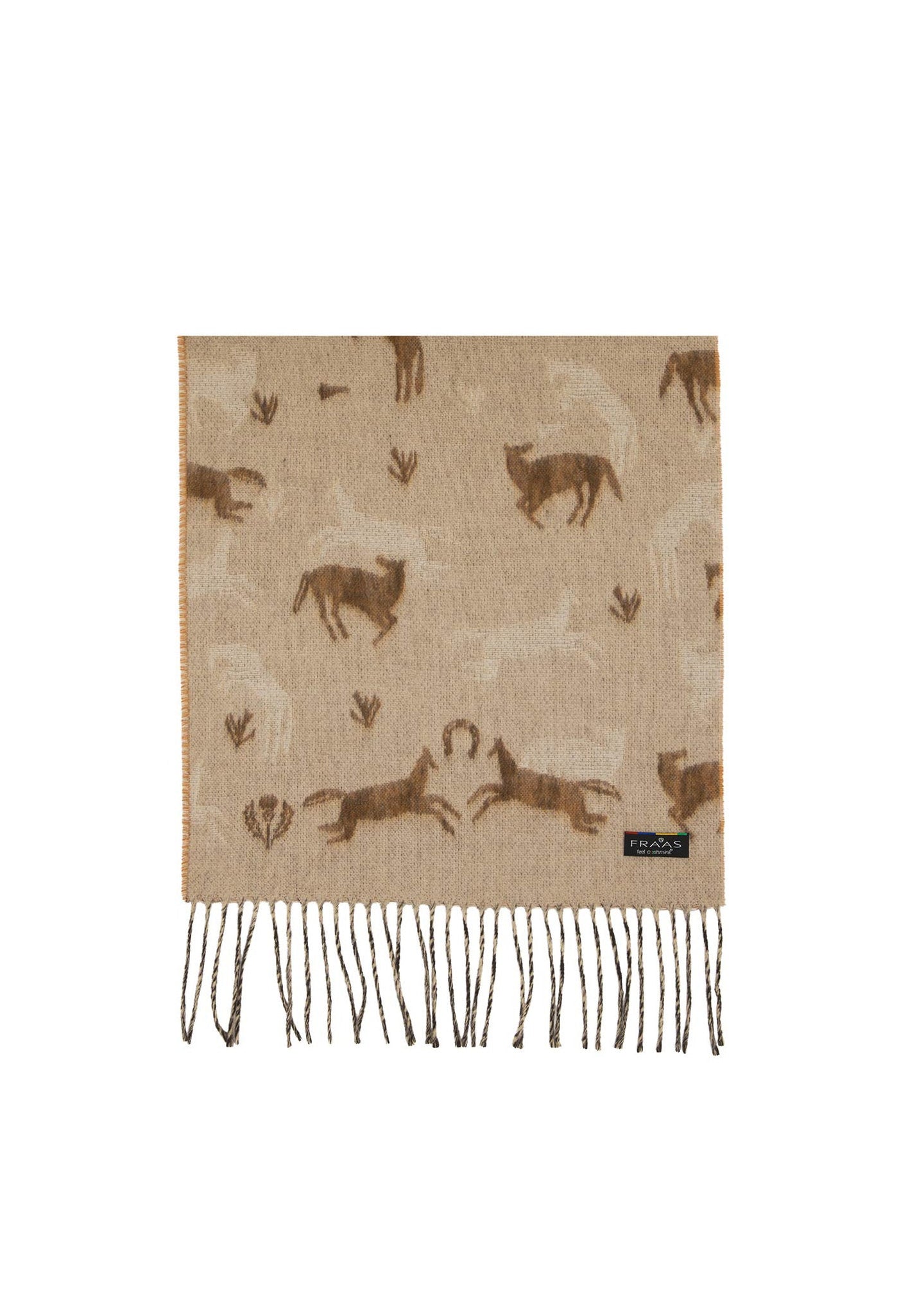 V Fraas - Cashmink-Scarf With a Horse Design
