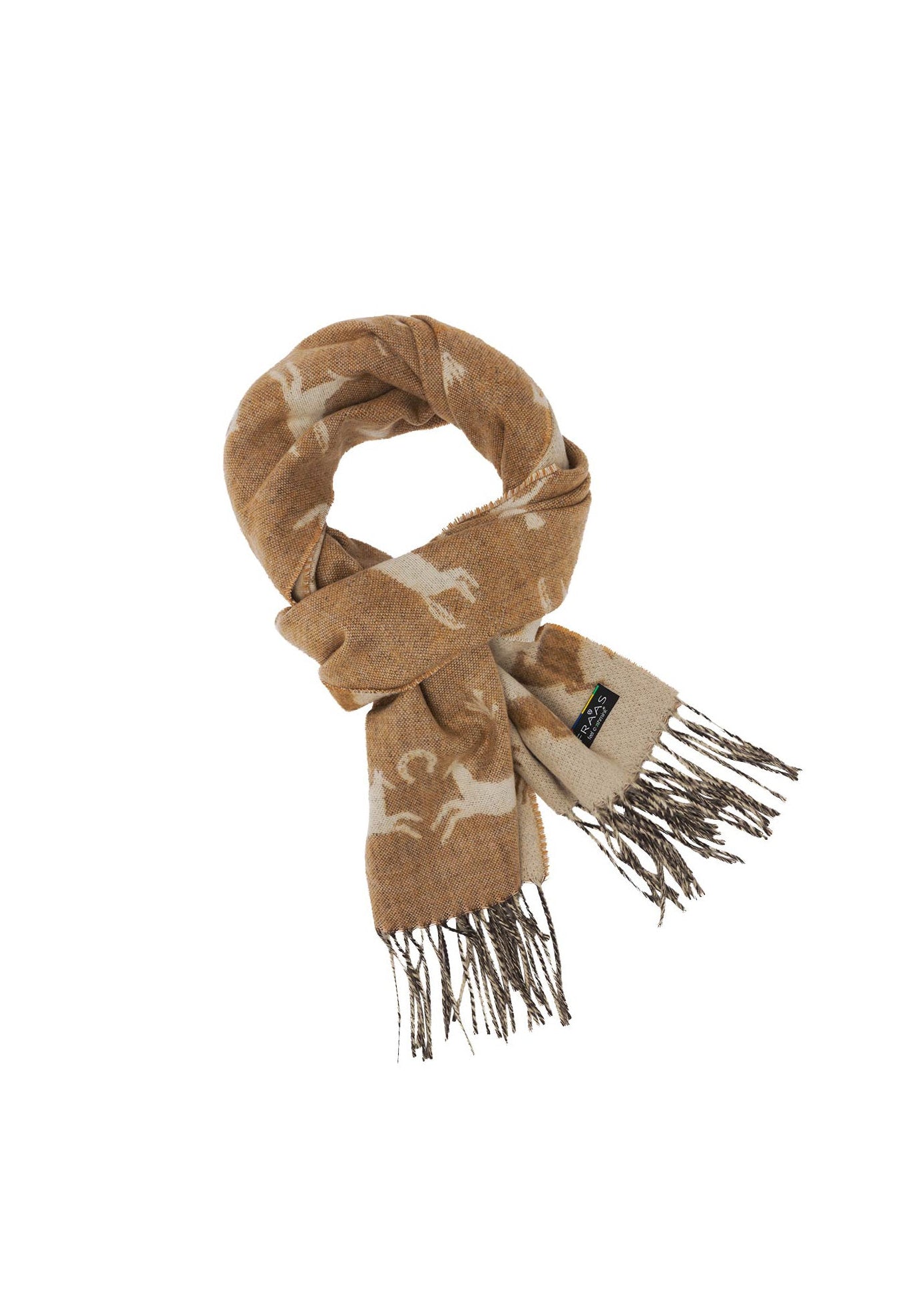V Fraas - Cashmink-Scarf With a Horse Design