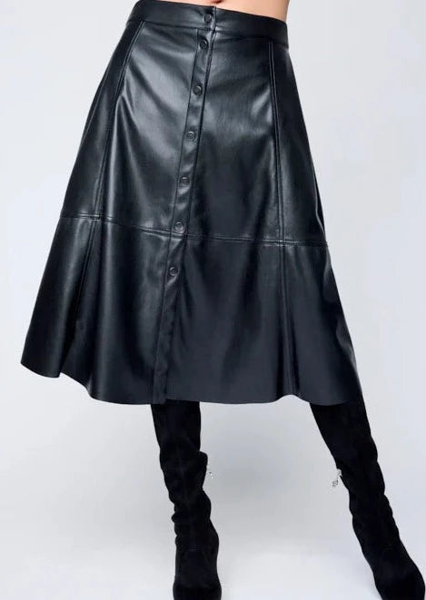 Carre Noir - Vegan Leather Skirt
