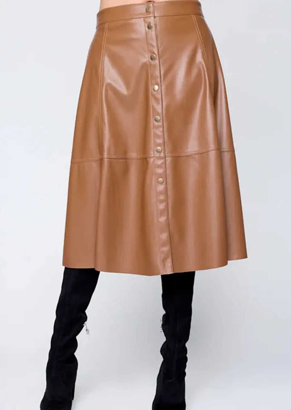 Carre Noir - Vegan Leather Skirt