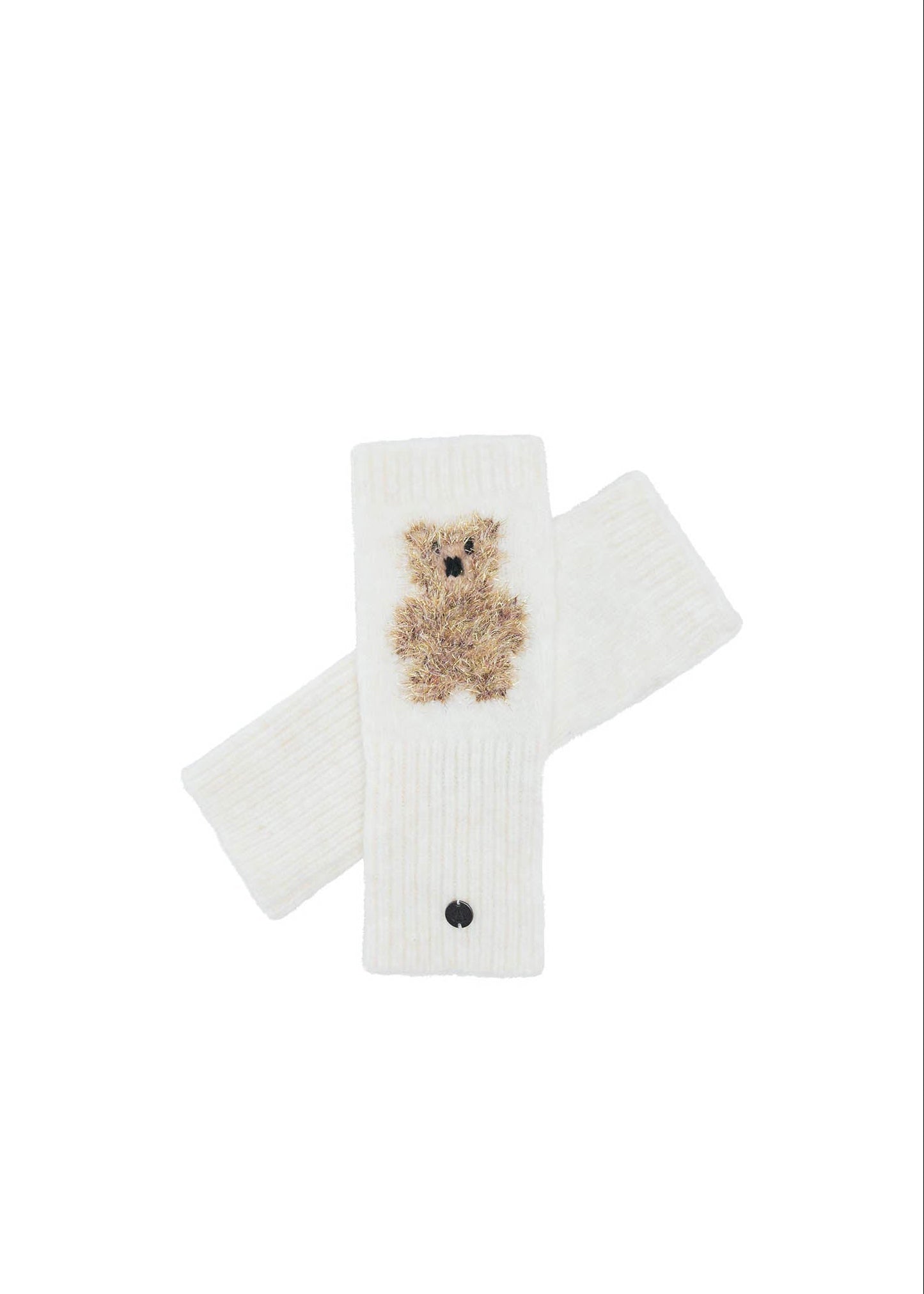 V Fraas - Glittery Gold Teddy Bear Wrist Warmers