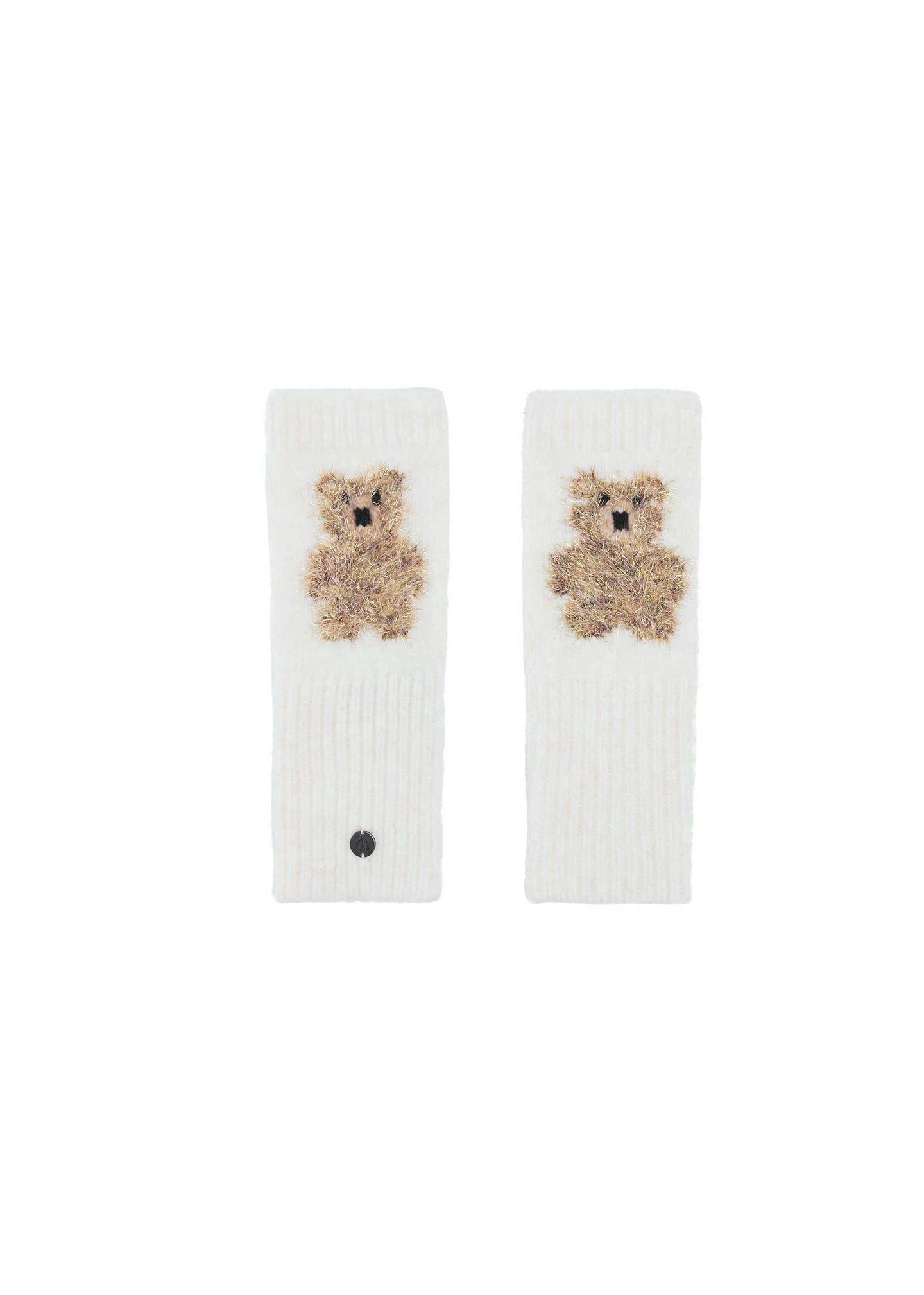 V Fraas - Glittery Gold Teddy Bear Wrist Warmers