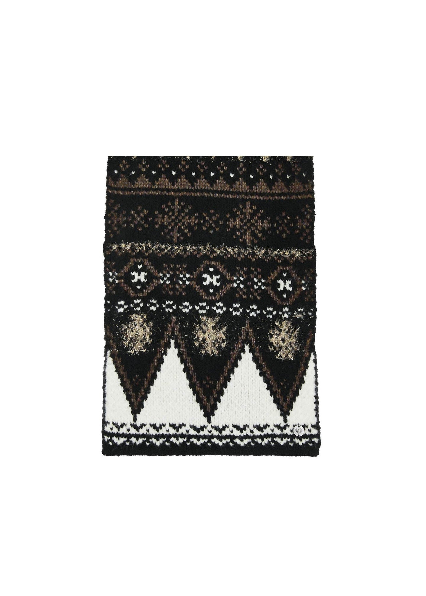 V Fraas - Knitted Scarf With a Wintery Norwegian Pattern