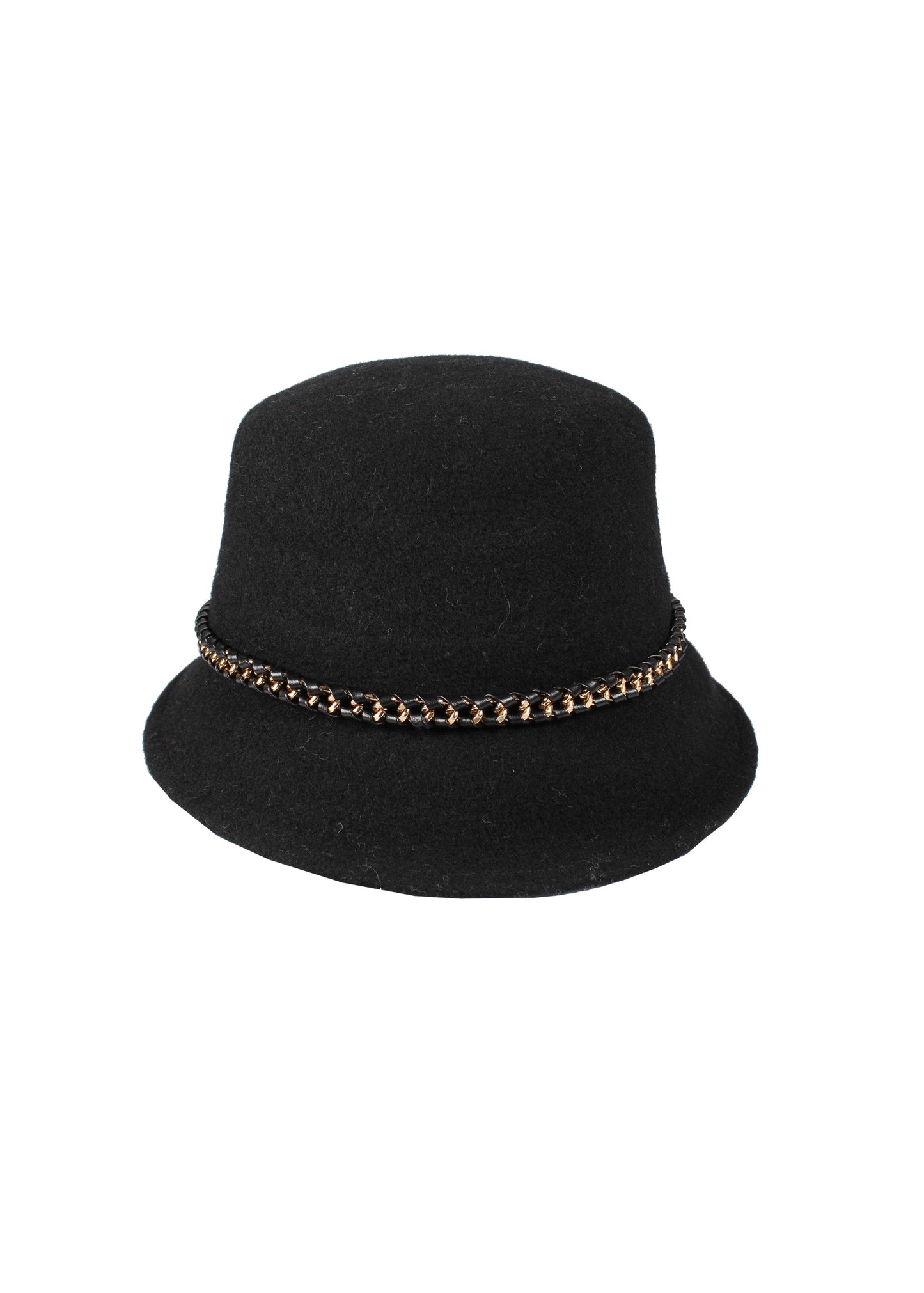 Loevenich - Wool Blend Cloche Hat with Chain Trim