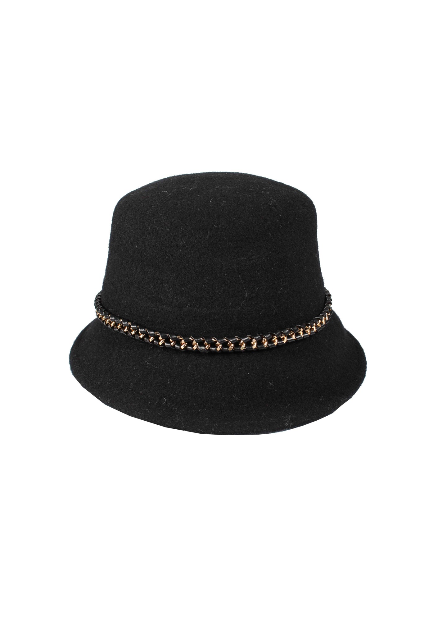 Loevenich - Wool Blend Cloche Hat with Chain Trim