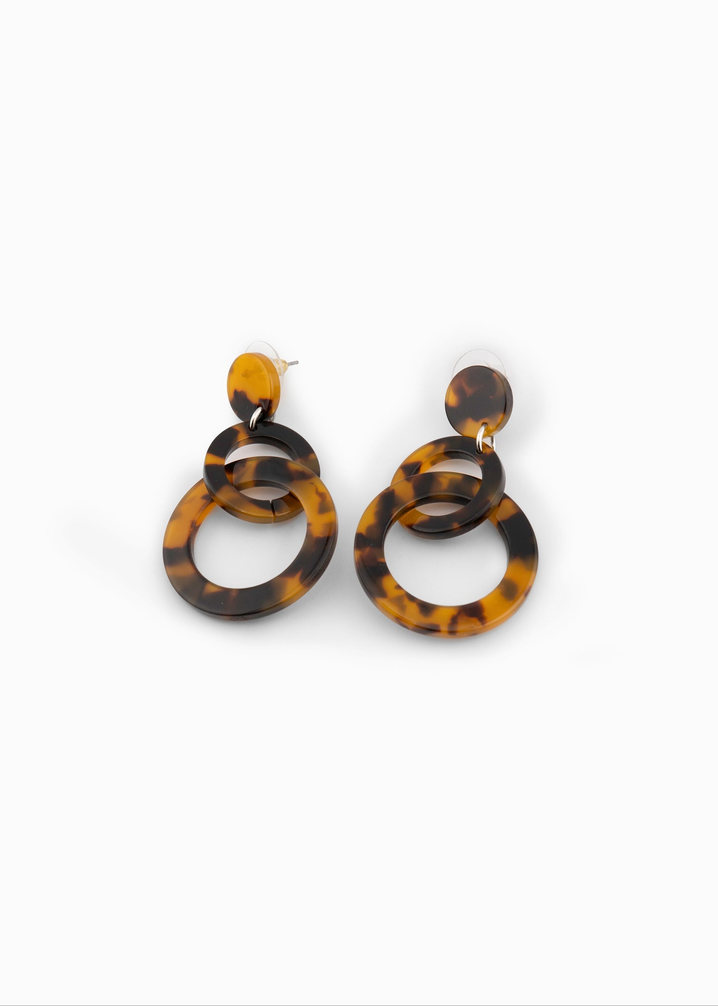 Tortoise Drop Link Earrings