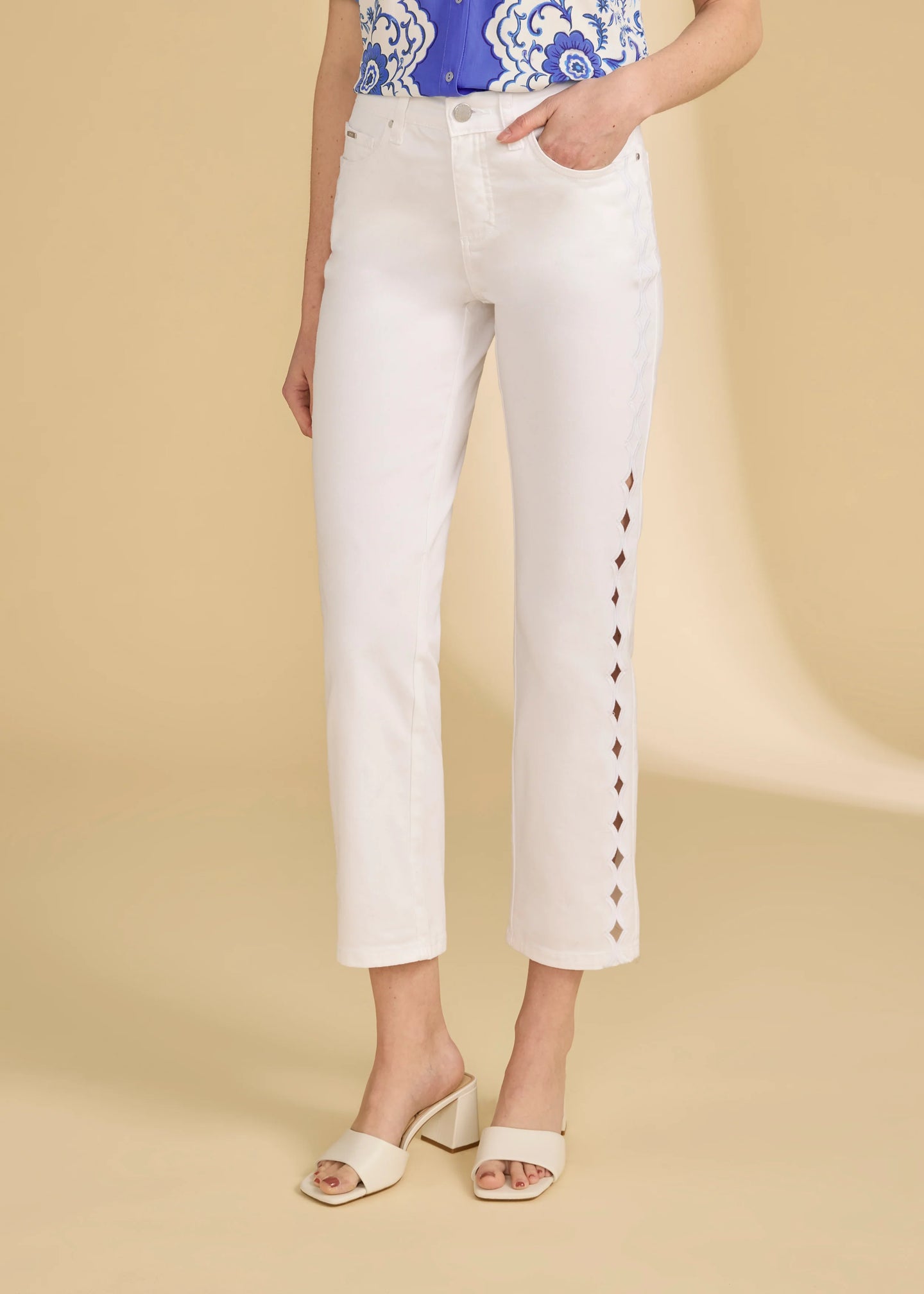 French Dressing Jeans - Christina Straight Ankle Denim White - SALE - ONLINE EXCLUSIVE