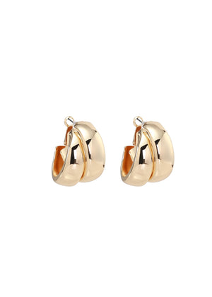 Merx - Double Band Chunky Hoop Earrings