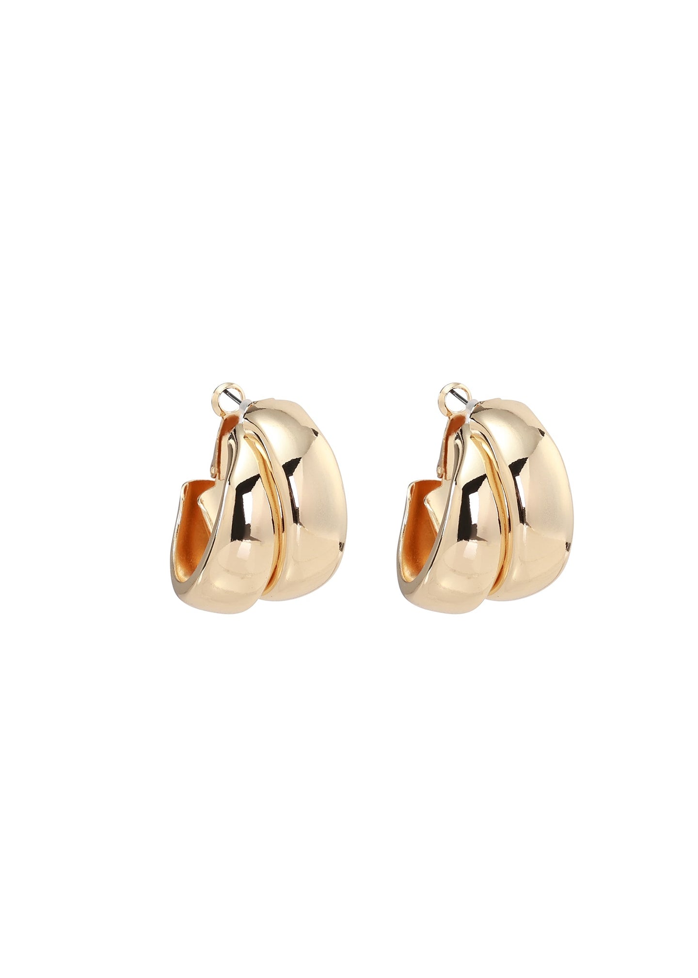 Merx - Double Band Chunky Hoop Earrings