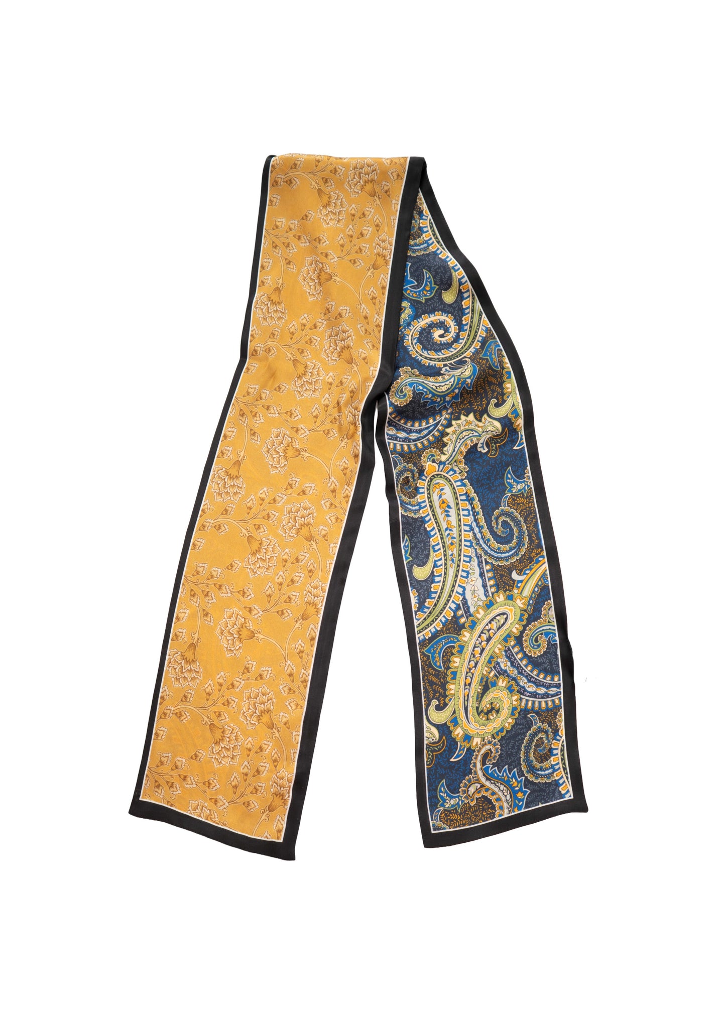 Reversible Floral & Paisley Silk Neck Scarf