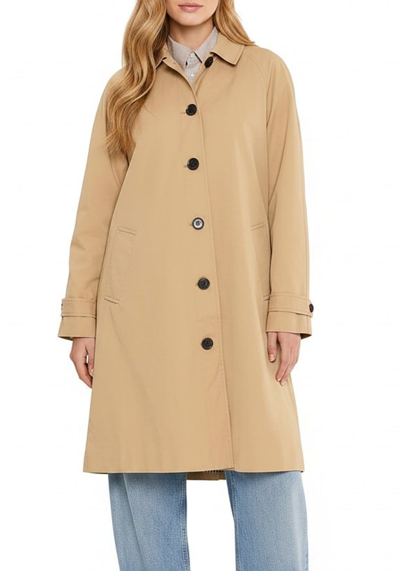 Liverpool - Raglan Sleeve Rain Coat With Pleat Back