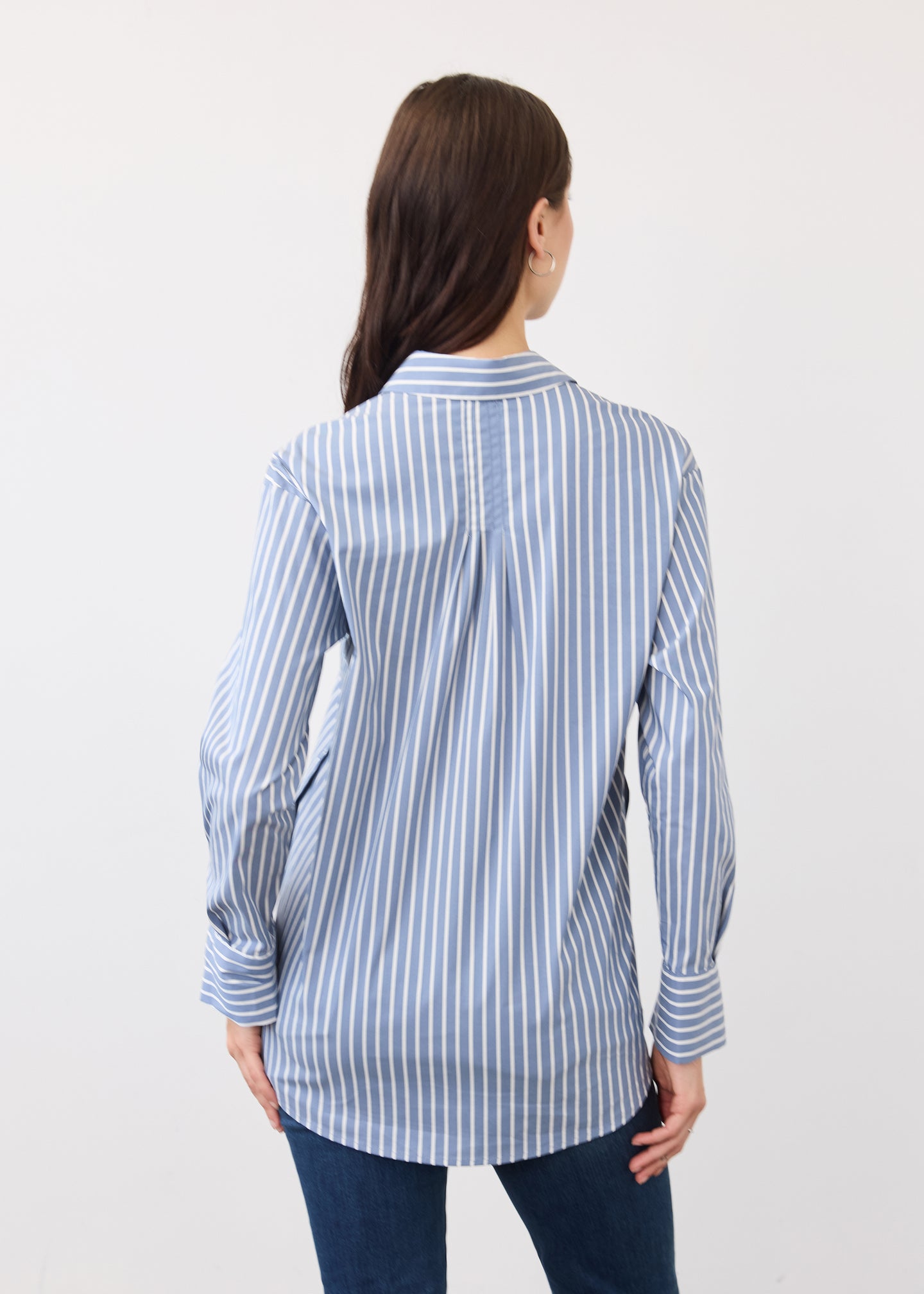 French Dressing Jeans - Stretch Poplin Striped Blouse