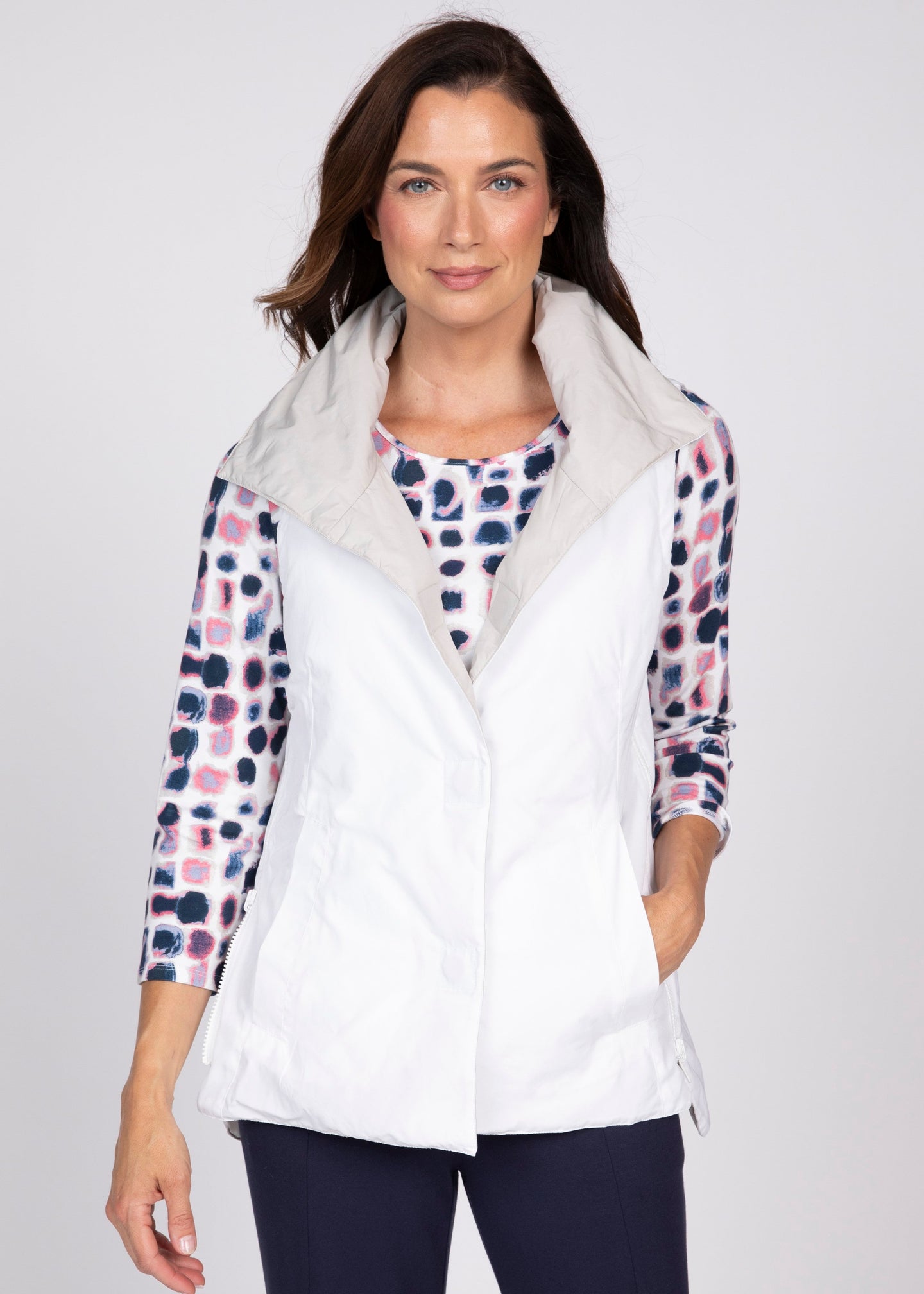 Olivia - Reversible Taffeta Magnetic Vest