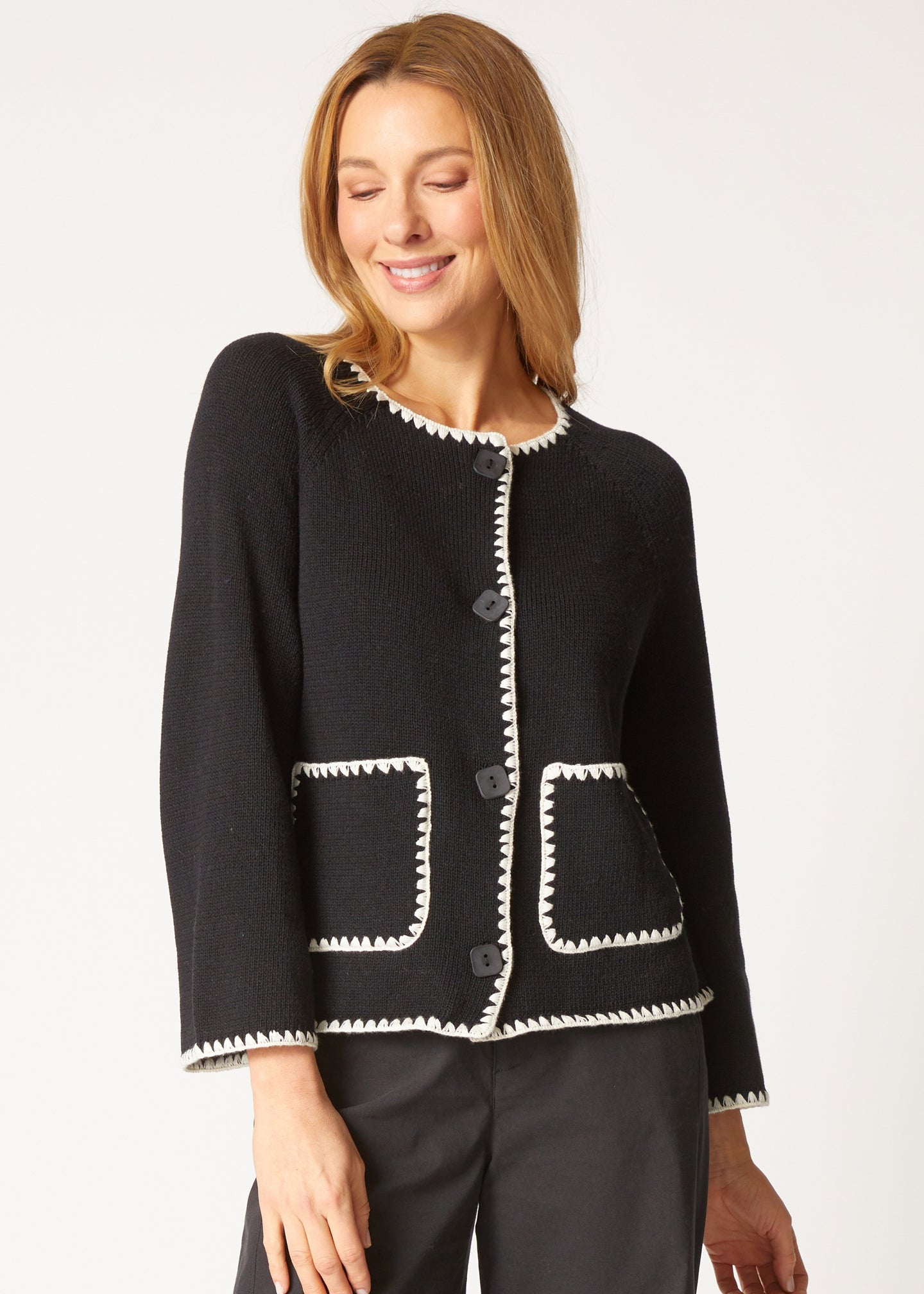 Habitat - Contrast Stitch Cardi - SALE