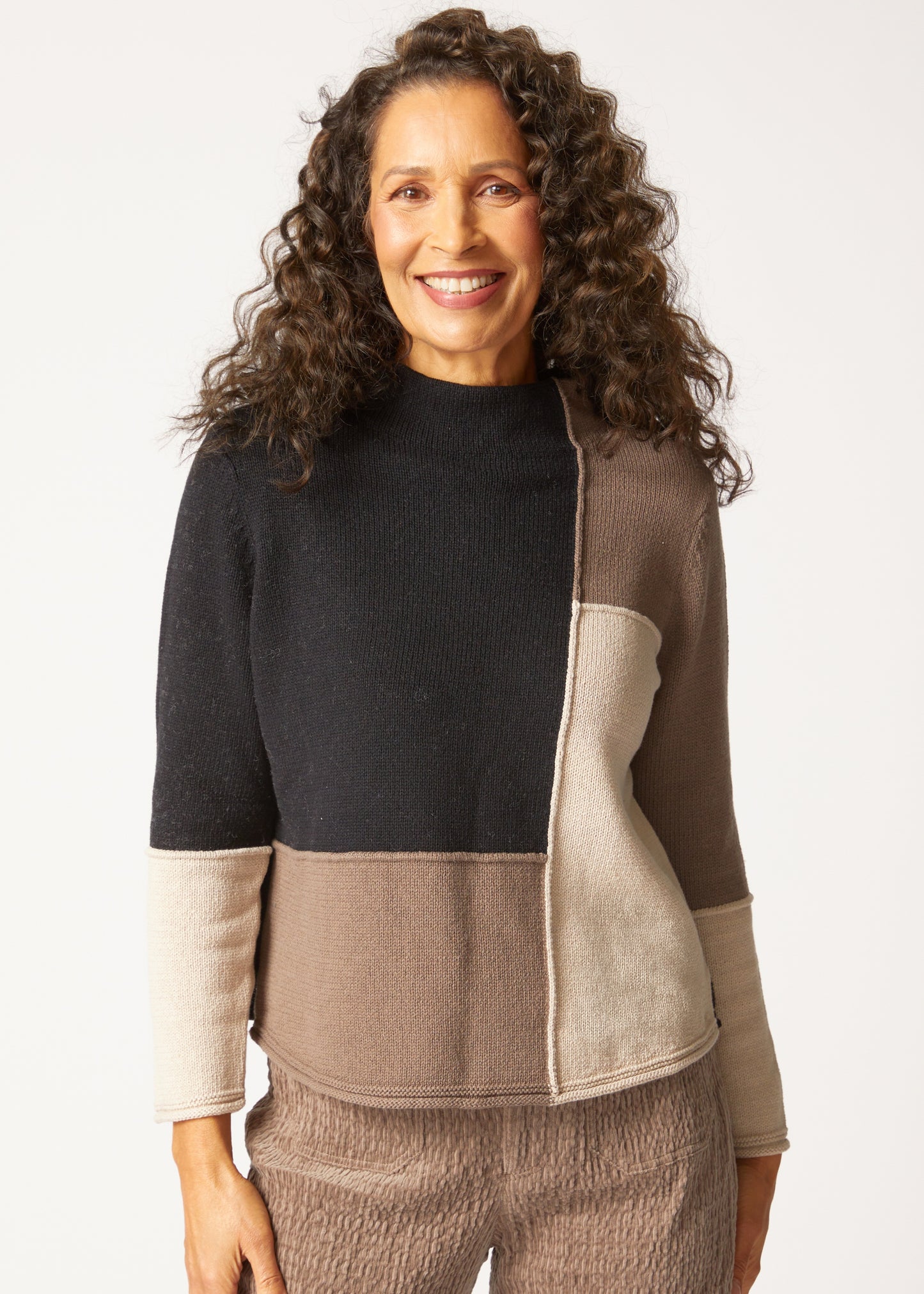 Habitat - Color block Funnel Neck Pullover - SALE