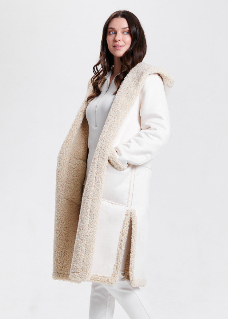 Nikki Jones - Reversible Faux Shearling to Sherpa Coat - SALE