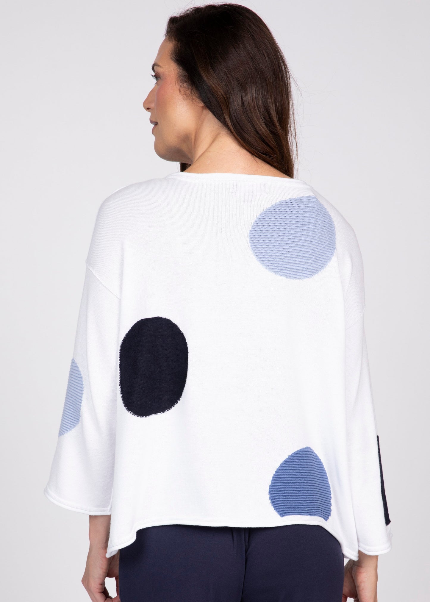 Olivia - Mixed Dot Round Neck Top