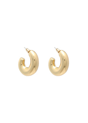 Merx - Chunky Tube Hoop Earrings