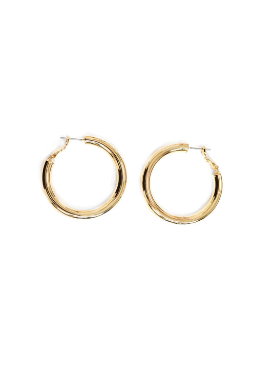 Merx - Gold Hoop Earrings 40mm
