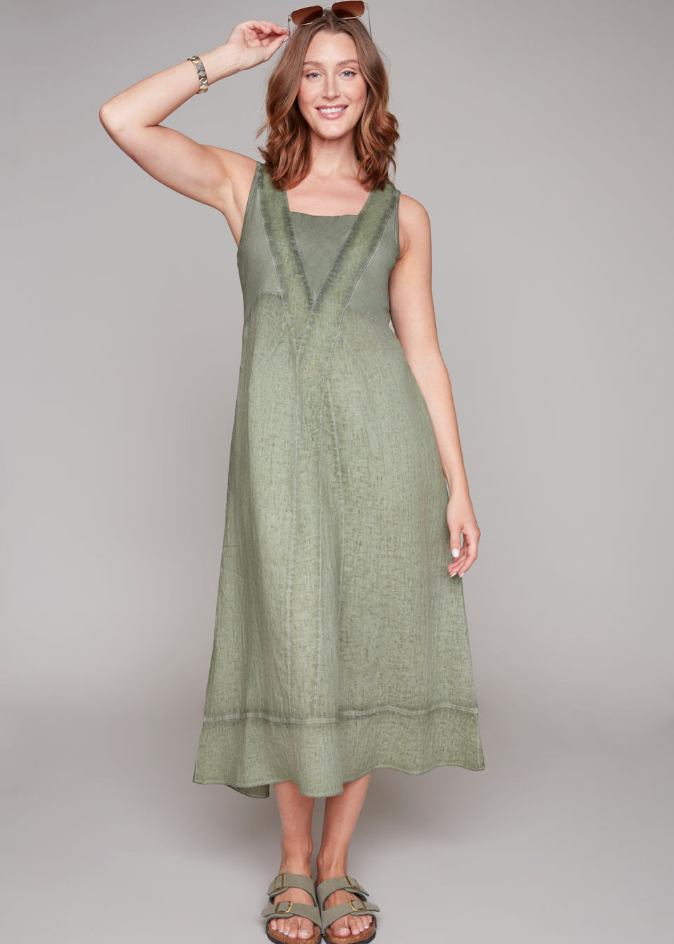 Compli K - Sleeveless Linen Midi Dress - SALE