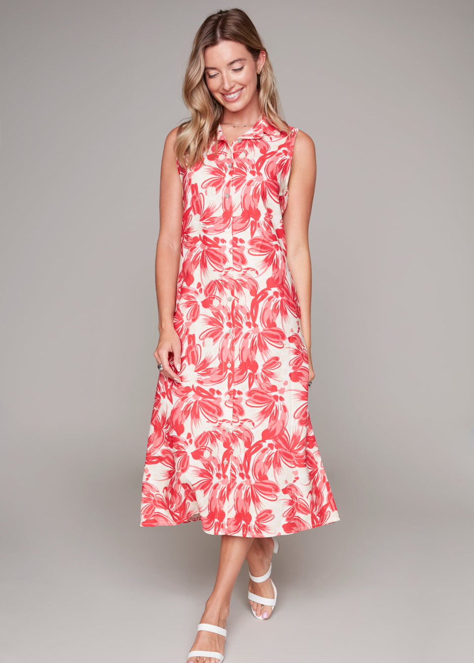 Compli K - Floral Sleeveless Midi Dress - SALE