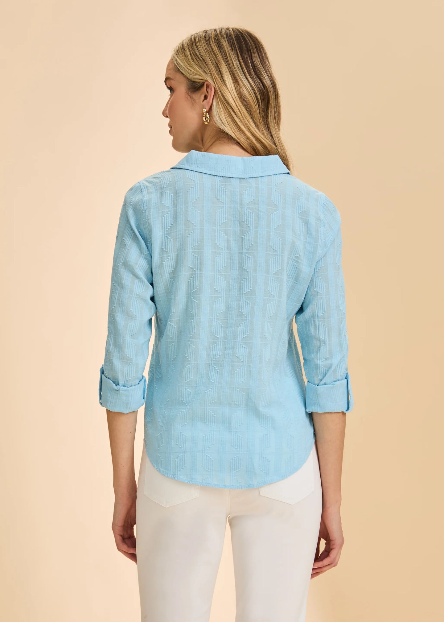 French Dressing Jeans - Long Sleeve Split Neck Button Shirt - SALE - ONLINE EXCLUSIVE