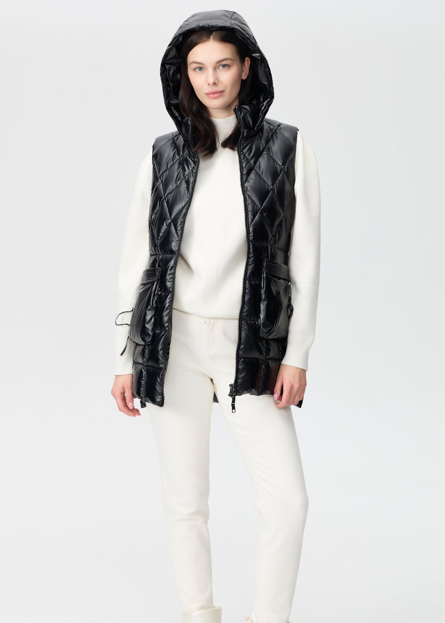 Nikki Jones - Metallic Hooded Vest