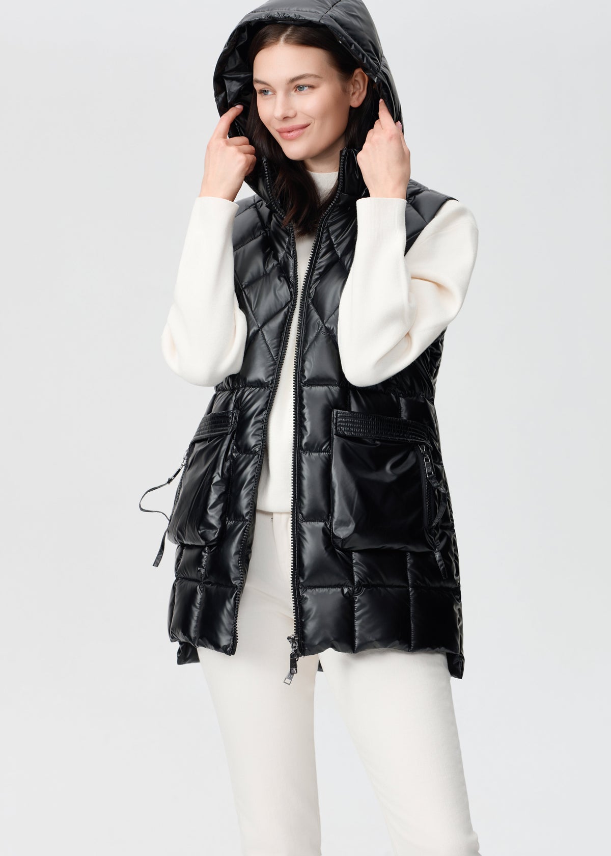 Nikki Jones - Metallic Hooded Vest