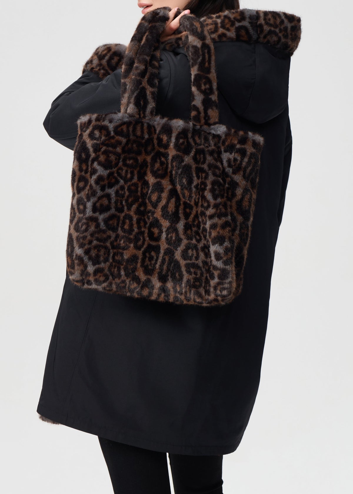 Nikki Jones - Faux Fur Animal Tote Bag