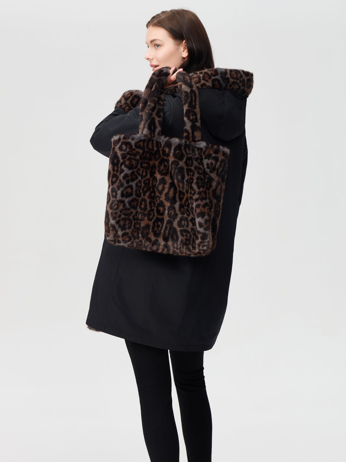Nikki Jones - Reversible Printed Faux Fur Coat