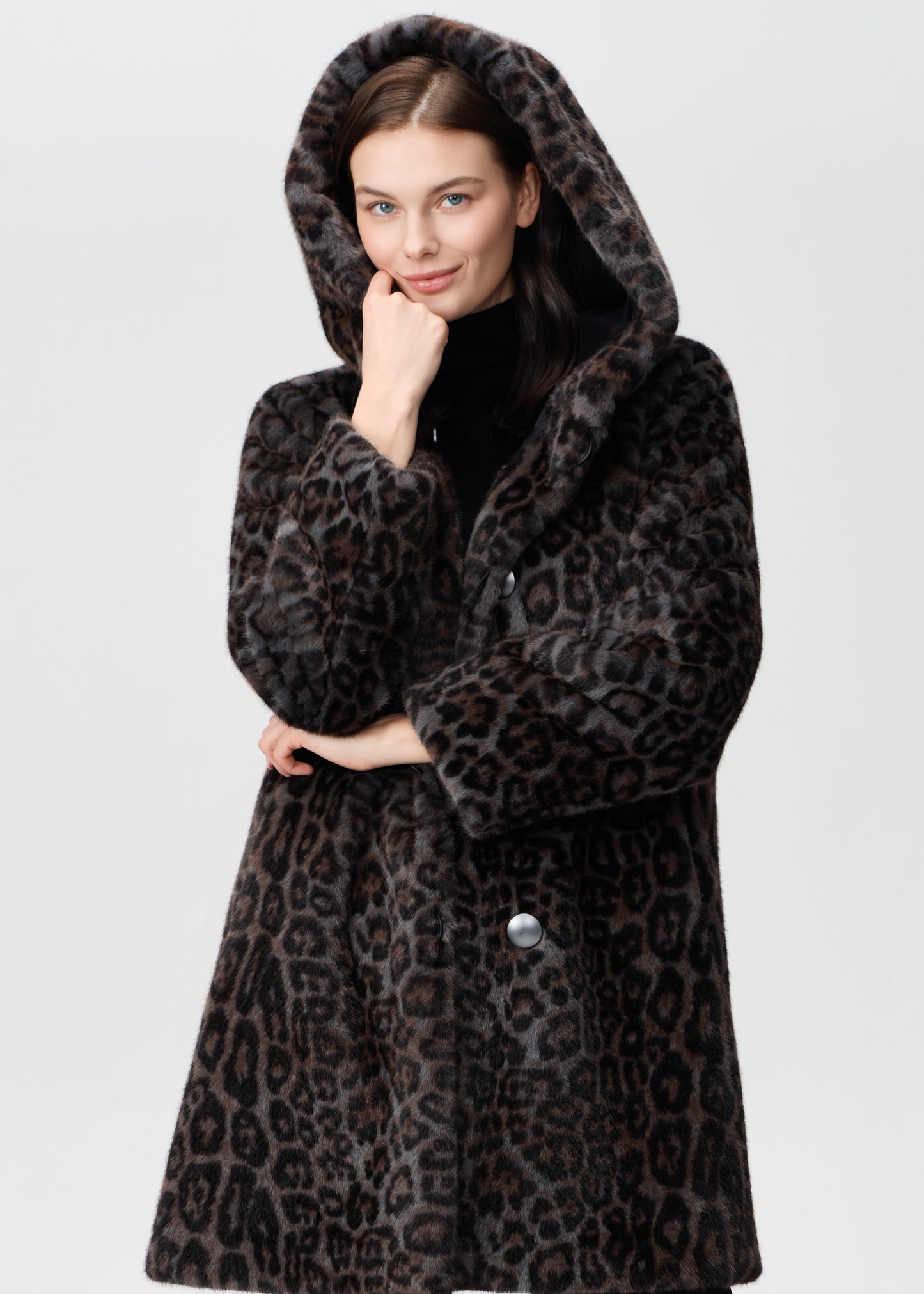 Nikki Jones - Reversible Printed Faux Fur Coat