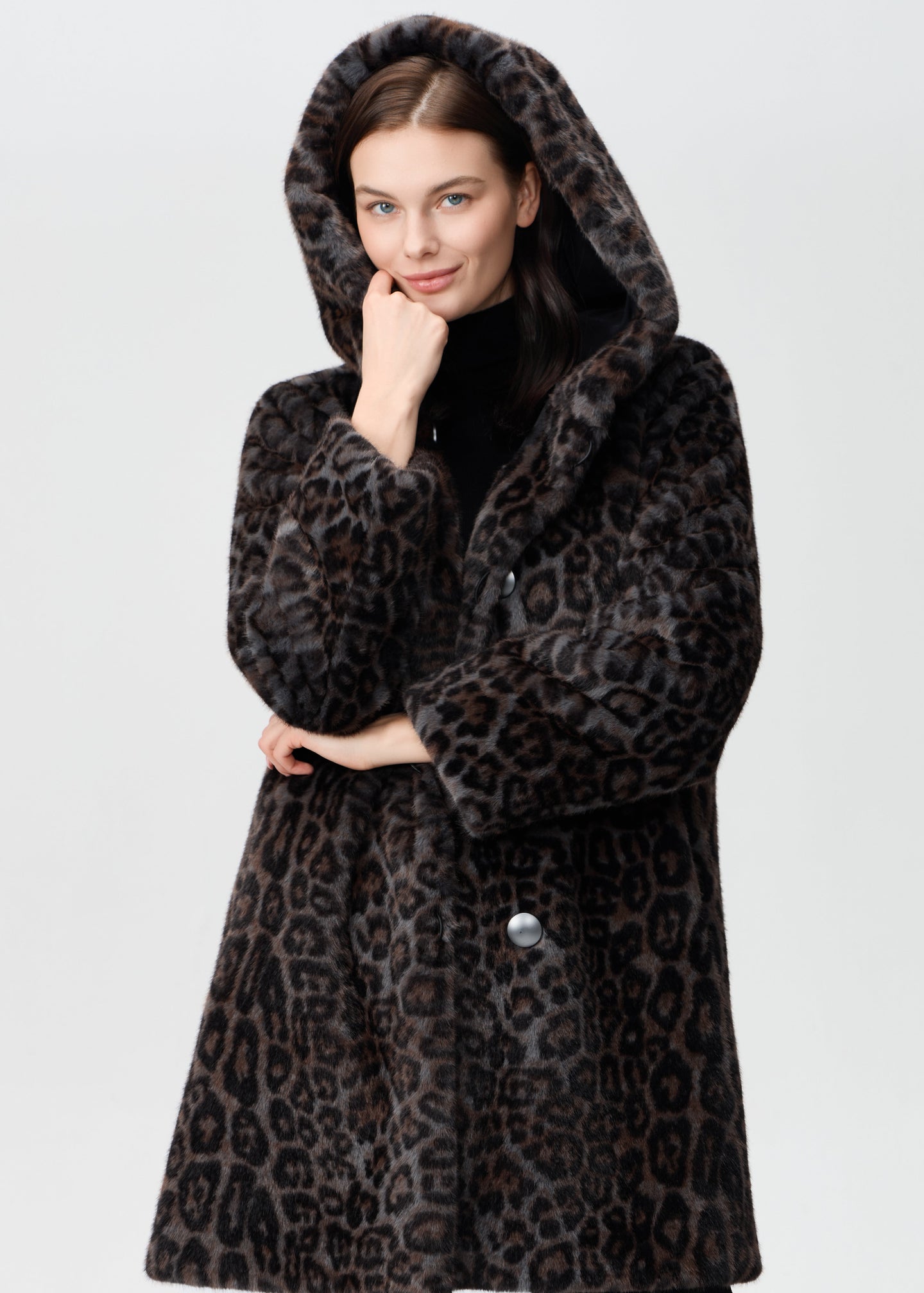 Nikki Jones - Reversible Printed Faux Fur Coat