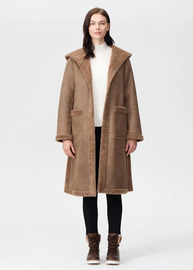Nikki Jones - Hooded Reversible Shearling Long Coat