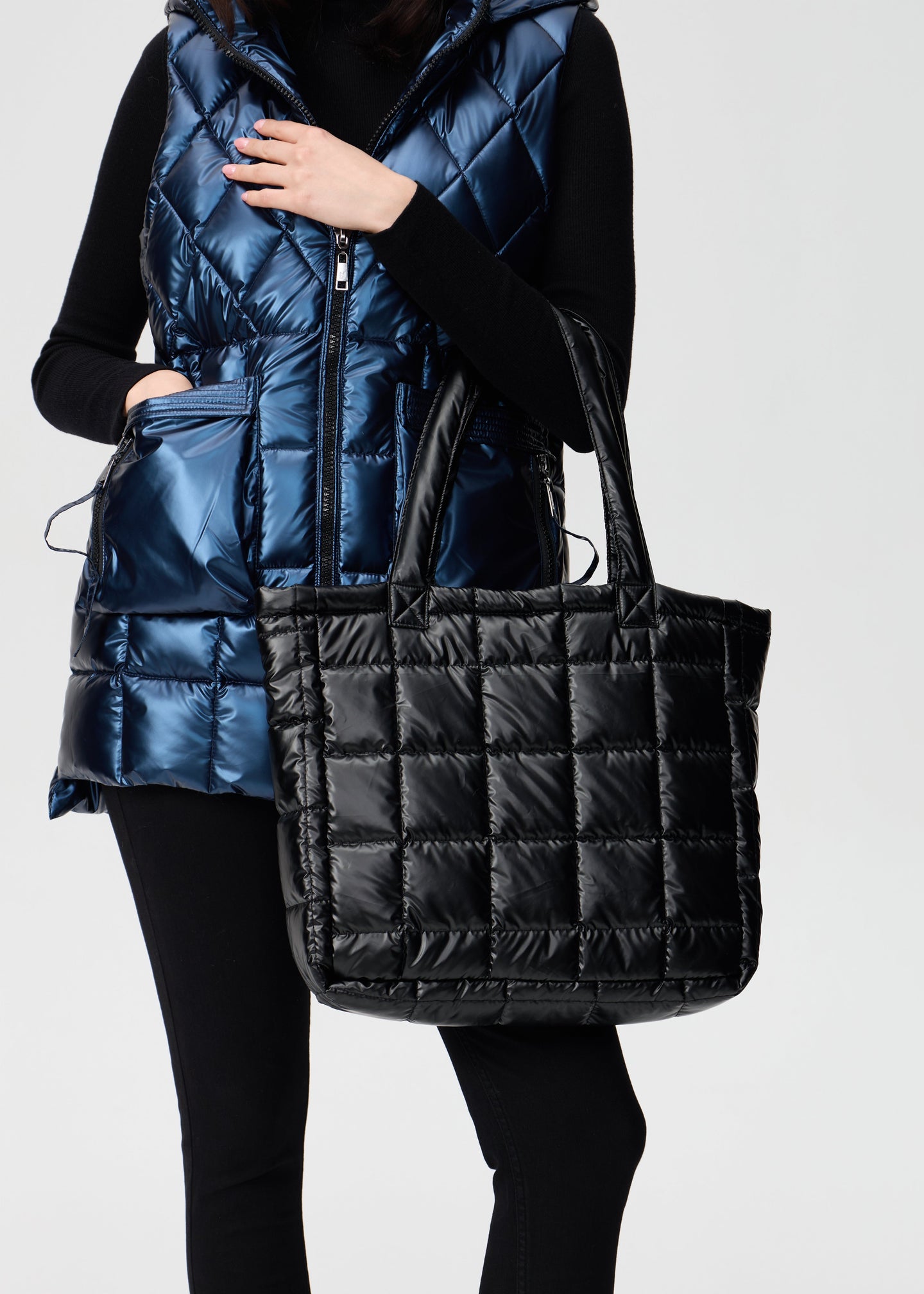 Nikki Jones - Metallic Puffer Tote Bag