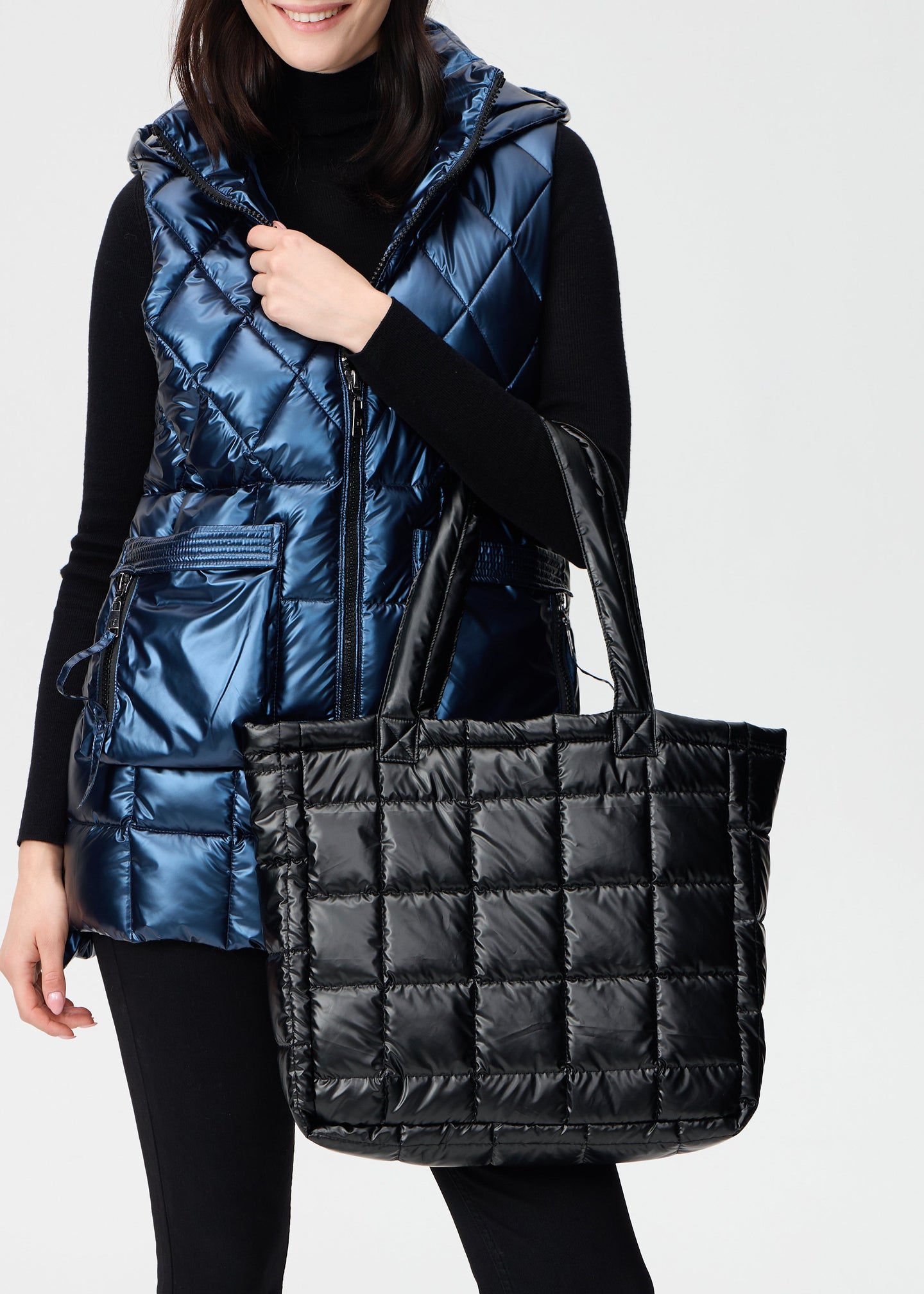 Nikki Jones - Metallic Puffer Tote Bag