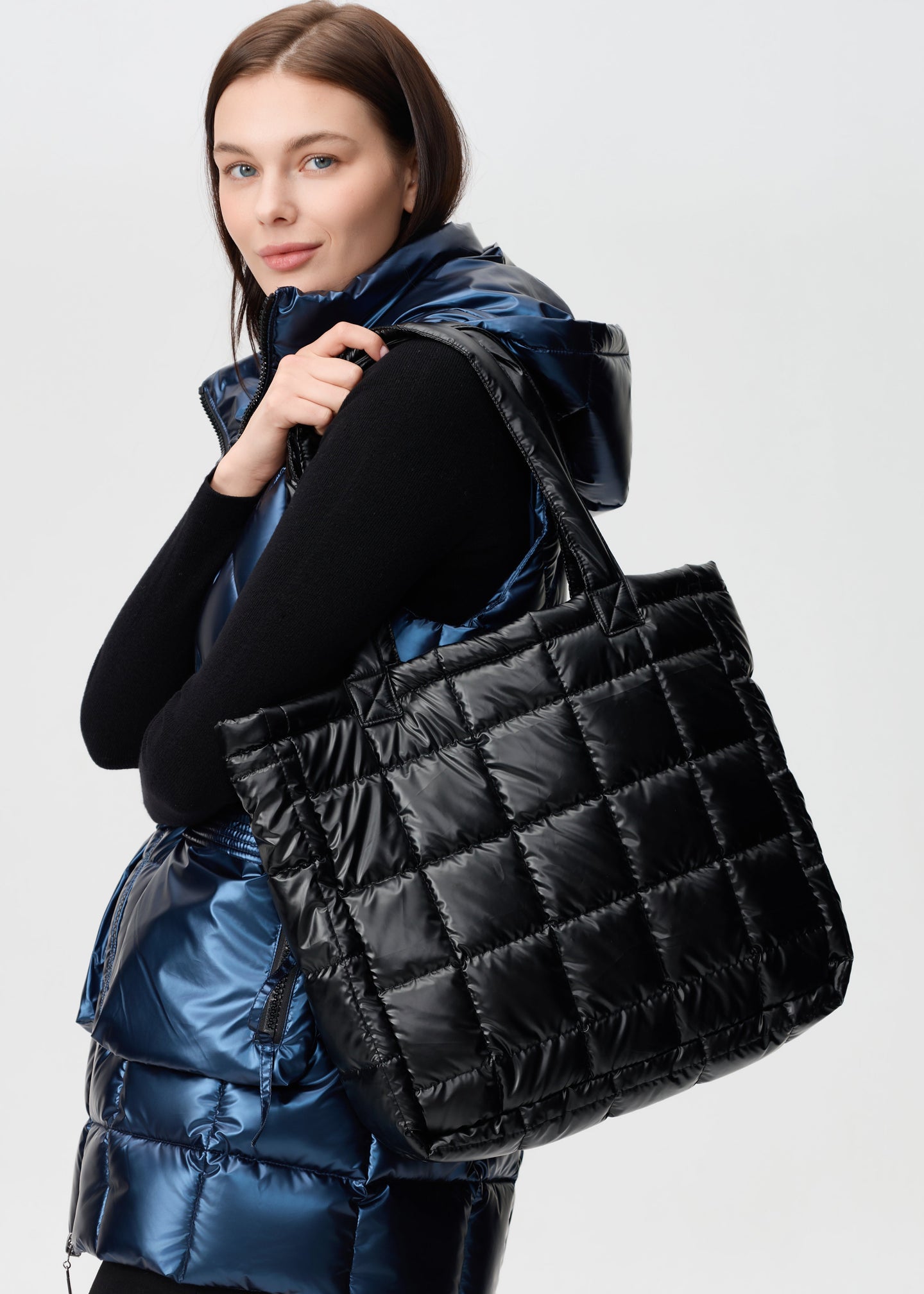Nikki Jones - Metallic Puffer Tote Bag