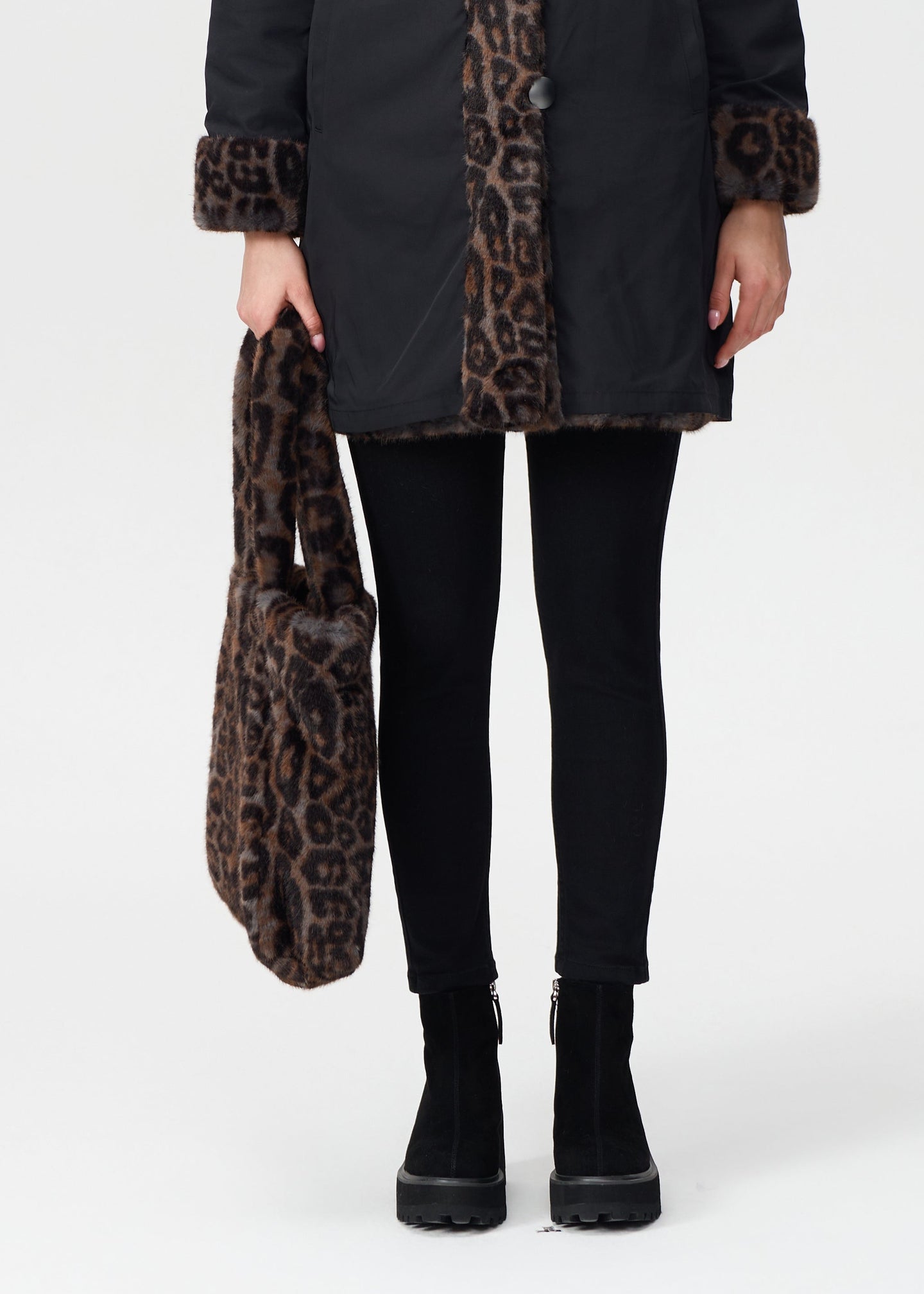 Nikki Jones - Faux Fur Animal Tote Bag
