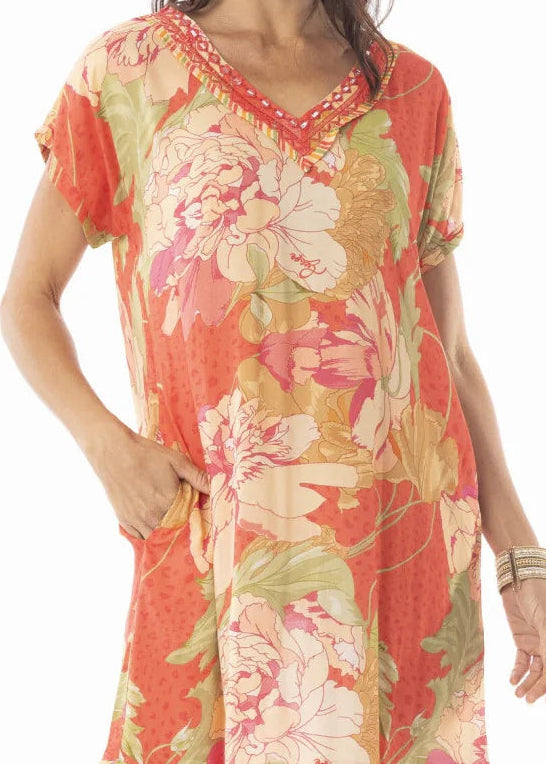 Escape by Orientique  - Rosa Floral Print Drees