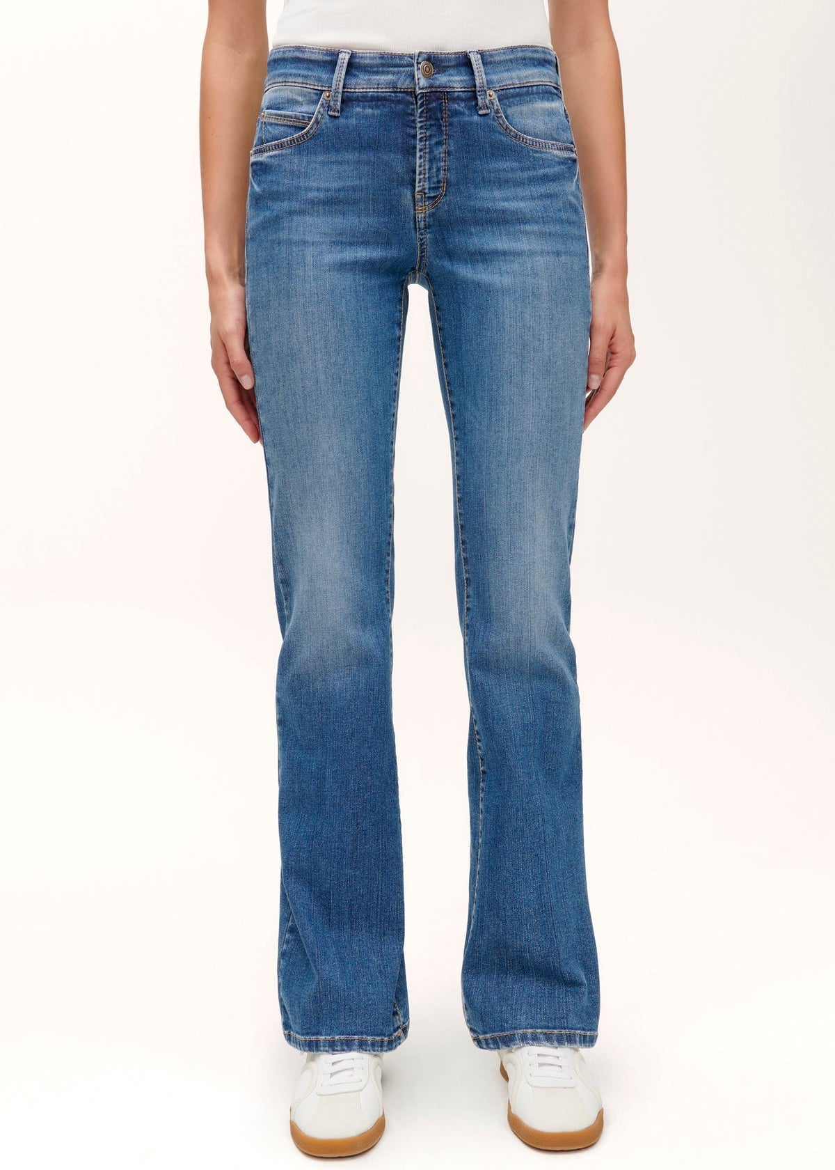Cambio -  Paris Flare Jeans - Medium Contrast Splintered